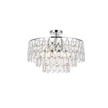 Elegant Lighting Elegant Lighting  20 in. Mila Flush Mount in Chrome 1103F20C